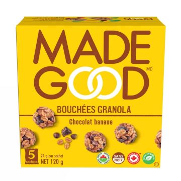 Bouchées granola biologiques - Chocolat banane