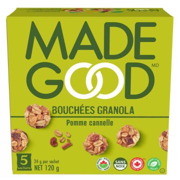 Bouchées granola biologiques - Pomme cannelle