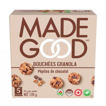 Bouchées granola biologiques - Grains de chocolat