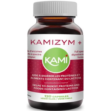 Kamizym+ - Enzymes digestives pour aider à digérer protéines et lactose