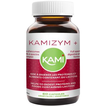 Kamizym+ - Enzymes digestives pour aider à digérer protéines et lactose