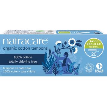 Tampons hygiéniques 100% coton biologique sans chlore - Régulier