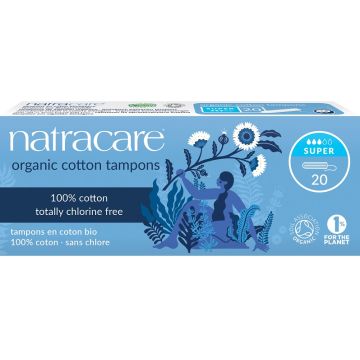 Tampons hygiéniques 100% coton biologique sans chlore - Super