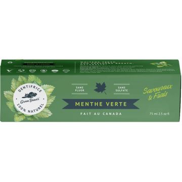 Dentifrice naturel menthe verte