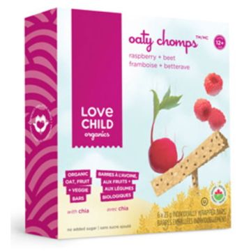 Organic bars - Oats, raspberries and beets