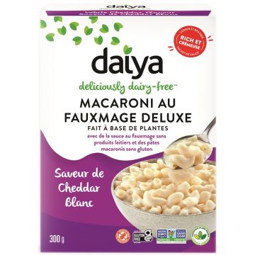 Pâtes macaroni au fauxmage deluxe - Saveur cheddar blanc 