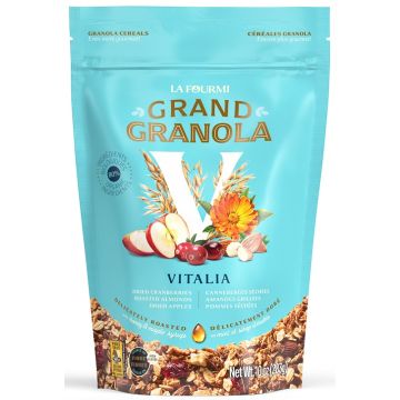 Grand Granola Vitalia - Canneberges séchées, amandes grillées, pommes séchées