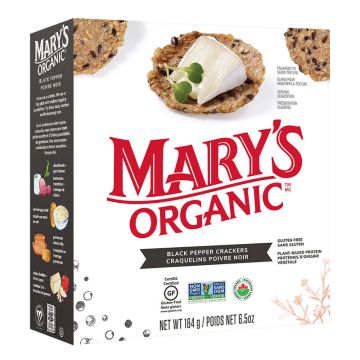 Organic crackers - Black pepper