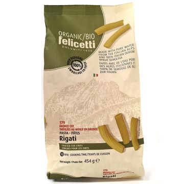 Organic durum wheat pasta - Rigati no 179