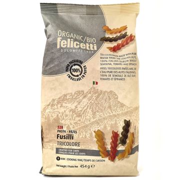 Pâtes aux légumes biologiques - Fusilli tricolore no 528