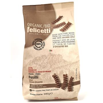 Organic wholegrain spelt pasta - Fusilli no 6178