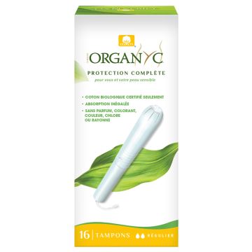 Tampons - Régulier 100% coton biologique