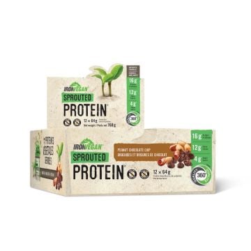 Barre protéines germées Sprouted Protein  Arachides et brisures de chocolat 