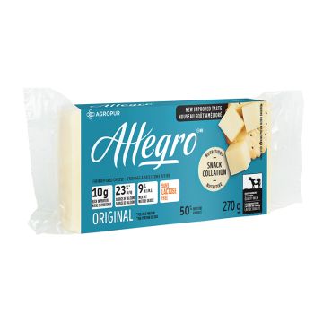 Fromage Allégro sans lactose 9% original blanc 