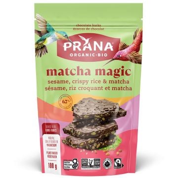 Matcha Magic - Organic Chocolate Bark Sesame Crispy Rice and Matcha