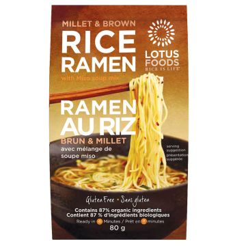 Ramen au riz brun et millet