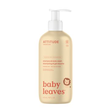 Baby Leaves - 2 en 1 shampoing et gel nettoyant nectar de poire