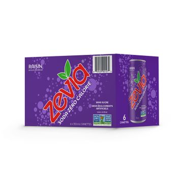 Soda zéro calorie - Raisin (Emballage 6 unités)