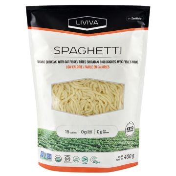 Pâtes Shirataki biologiques avec fibres d'avoine - Spaghetti