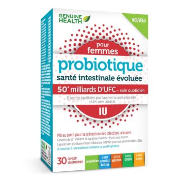 Probiotique pour femmes - Santé intestinale évoluée avec 50 milliards d'UFC