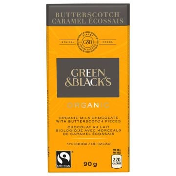 Organic 37% Cocoa Butterscotch Pieces Milk Chocolate