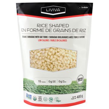 Organic Shirataki Pasta with Oat Fibre - Rice Shaped