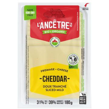 Cheddar doux tranché biologique 31%