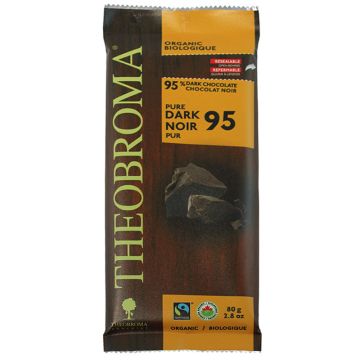 Fairtrade Organic 95% Pure Dark Chocolat Bar