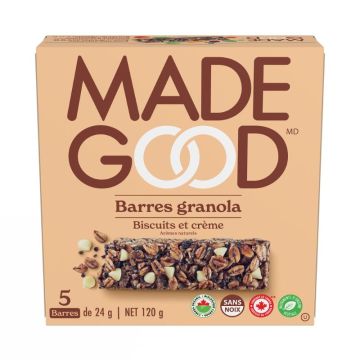 Barres granola biologiques - Biscuits et crème