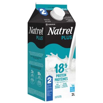 Lait 2% sans lactose protéines 18 g