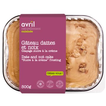 Gâteau Dattes et noix - Glaçage sucre à la crème