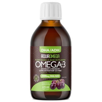 Oméga-3 Haute ADH à base d'algues 2000 mg saveur raisin