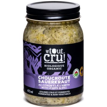 Organic Sauerkraut Lemon and Dill - Fermented and Raw Vegetables