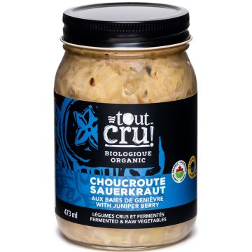 Organic Sauerkraut with Juniper Berry - Fermented and Raw Vegetables