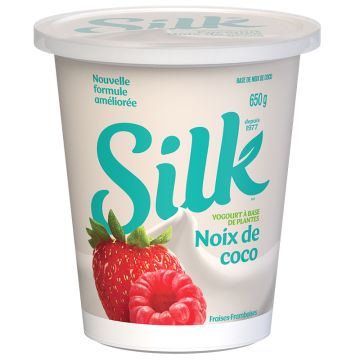 Style yogourt non laitier - À la noix de coco Framboise