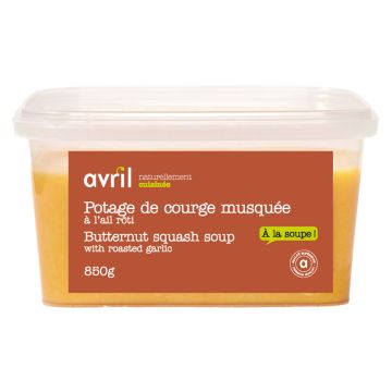 Potage de courge musquée à l'ail rôti