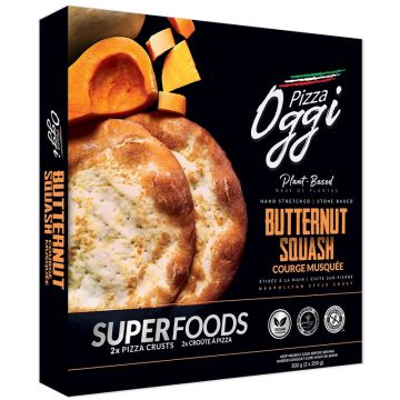 Two gluten free butternut squash pizza crusts