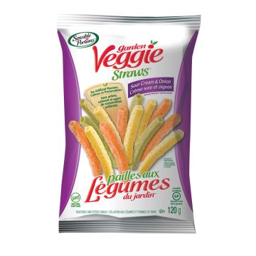 Pailles aux légumes du jardin - Crème sûre et oignon