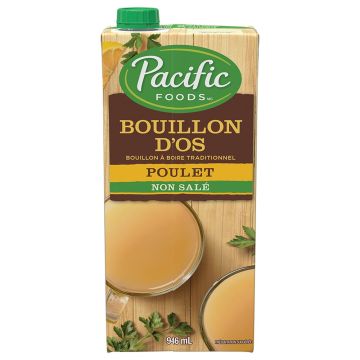 Bouillon biologique - Os poulet non salé