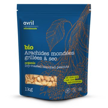 Arachides mondées grillées à sec biologiques