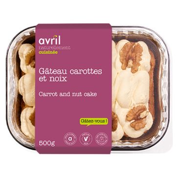 Gâteau végétalien - Carottes et noix 