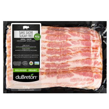 Porc biologique - Bacon sans sucre cétogène  