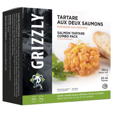 Saumon - Tartare aux deux saumons marinade aux agrumes 