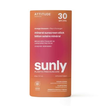 Bâton solaire minéral hypoallergénique FPS 30 - Fleur d'oranger