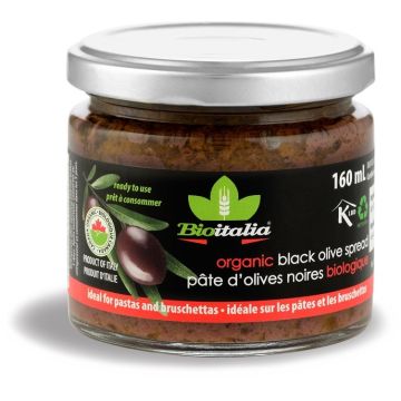 Organic black olive spread