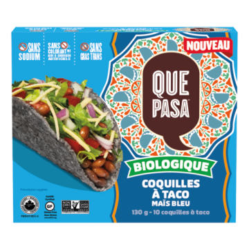 Coquilles à taco biologiques - Maïs bleu