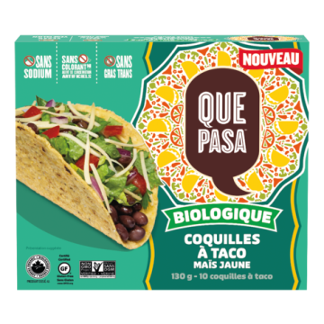 Coquilles à taco biologiques - Maïs jaune