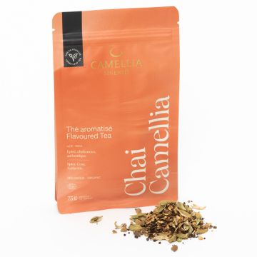 Thé aromatisé biologique - Chai Camellia en feuilles