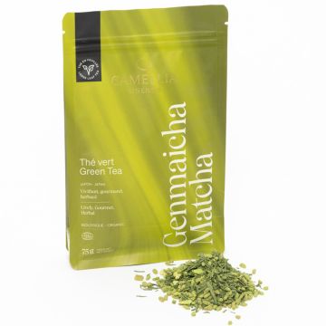 Thé vert biologique - Genmaicha matcha en feuilles