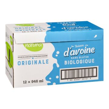 Boisson avoine enrichie biologique - Original sans sucre  (emballage 12 unités)